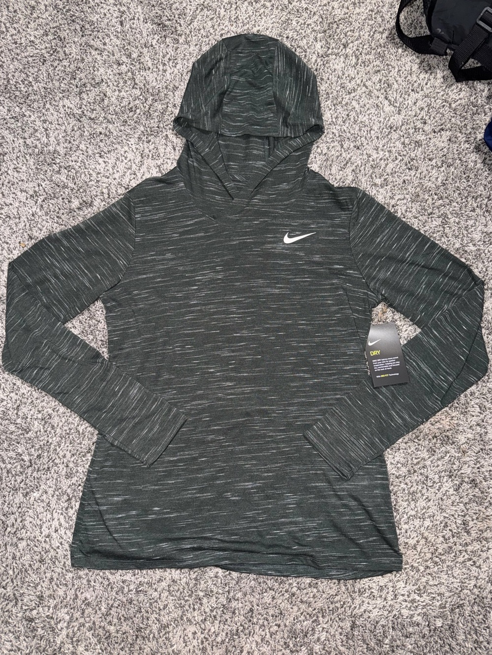 Nike Womens Heather Gray Pullover Hoodie
